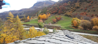 Vue du balcon à l'automne
